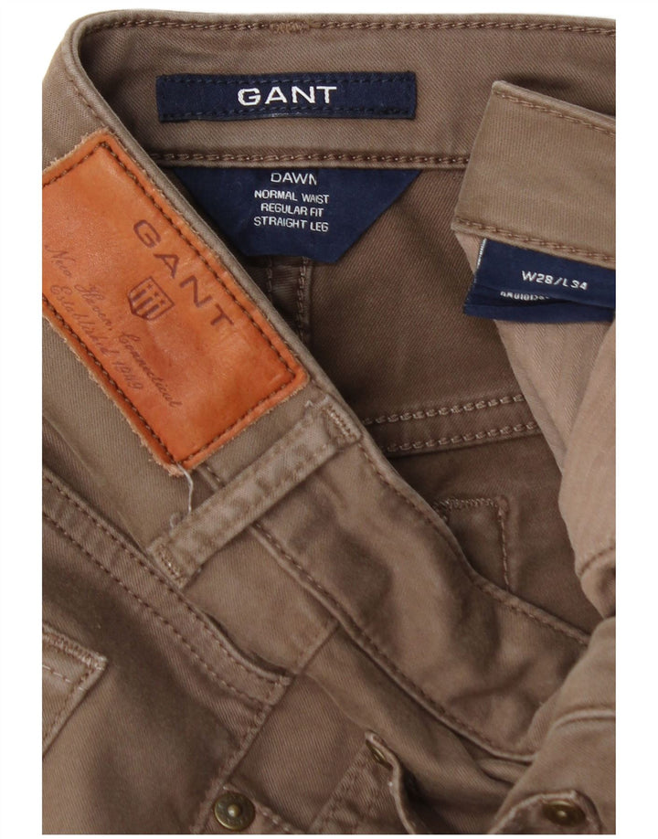 GANT Dame Dawn Straight Regular Fit Chinobukser W28 L29 Brun Bomuld
