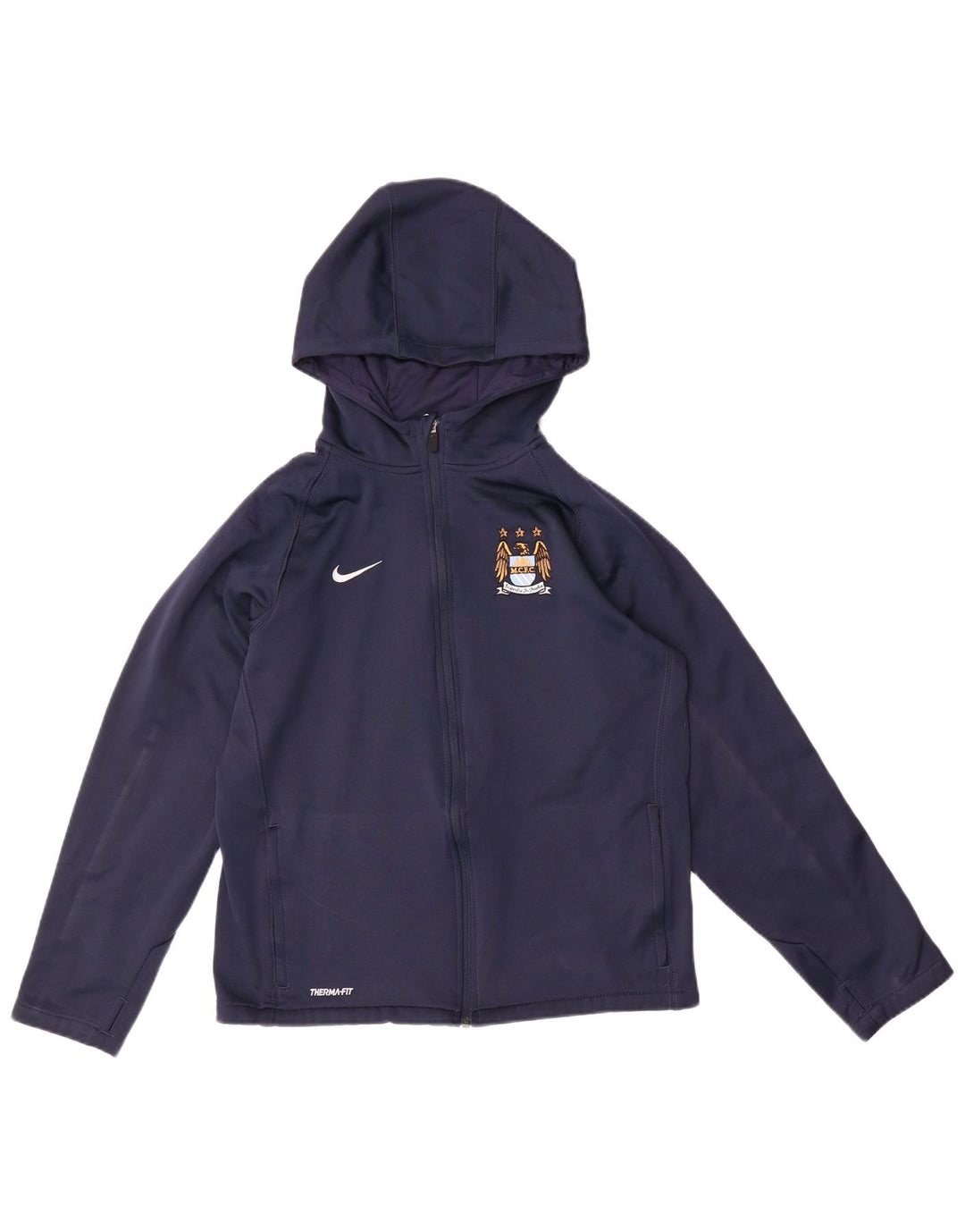 Nike hættetrøje med lynlås til drenge 13-14 år XL marineblå polyester