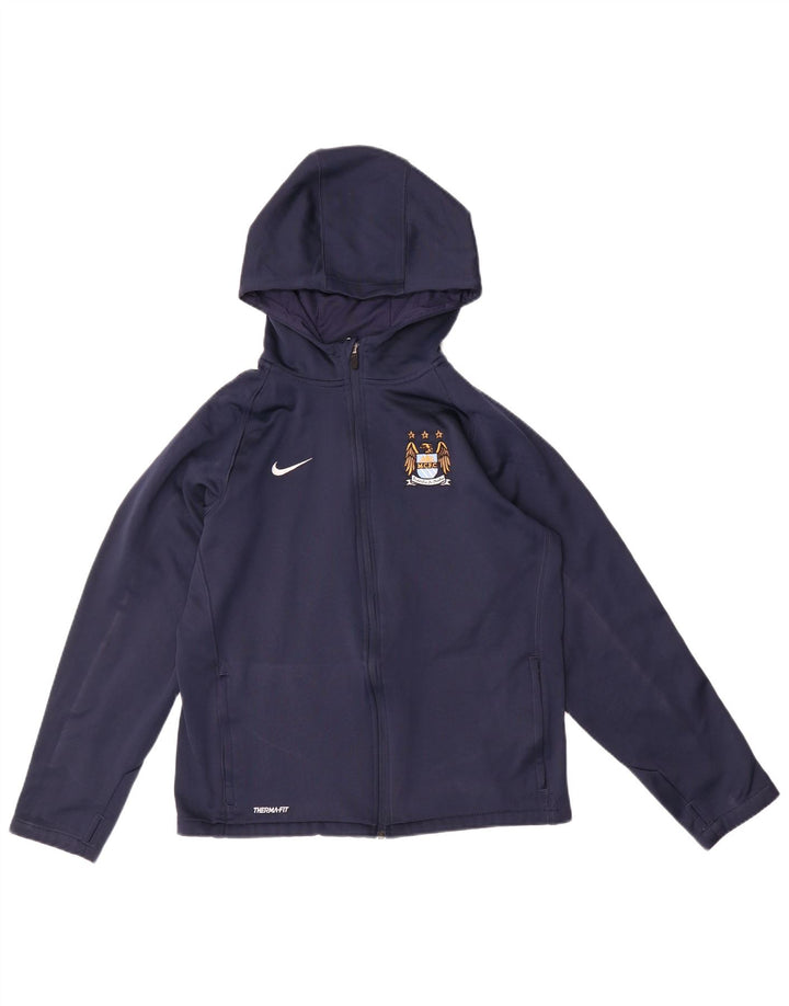 Nike hættetrøje med lynlås til drenge 13-14 år XL marineblå polyester