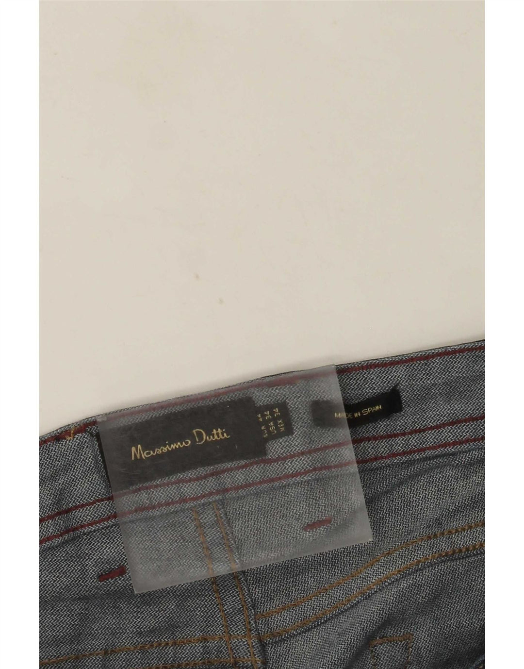 Massimo Dutti Dame Straight Jeans EU 44 Large W34 L29 Navy Blue
