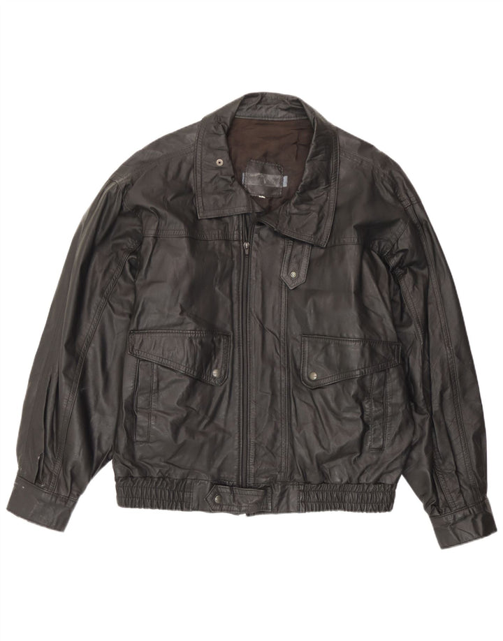 Vintage herre læderjakke UK 42 XL Sort