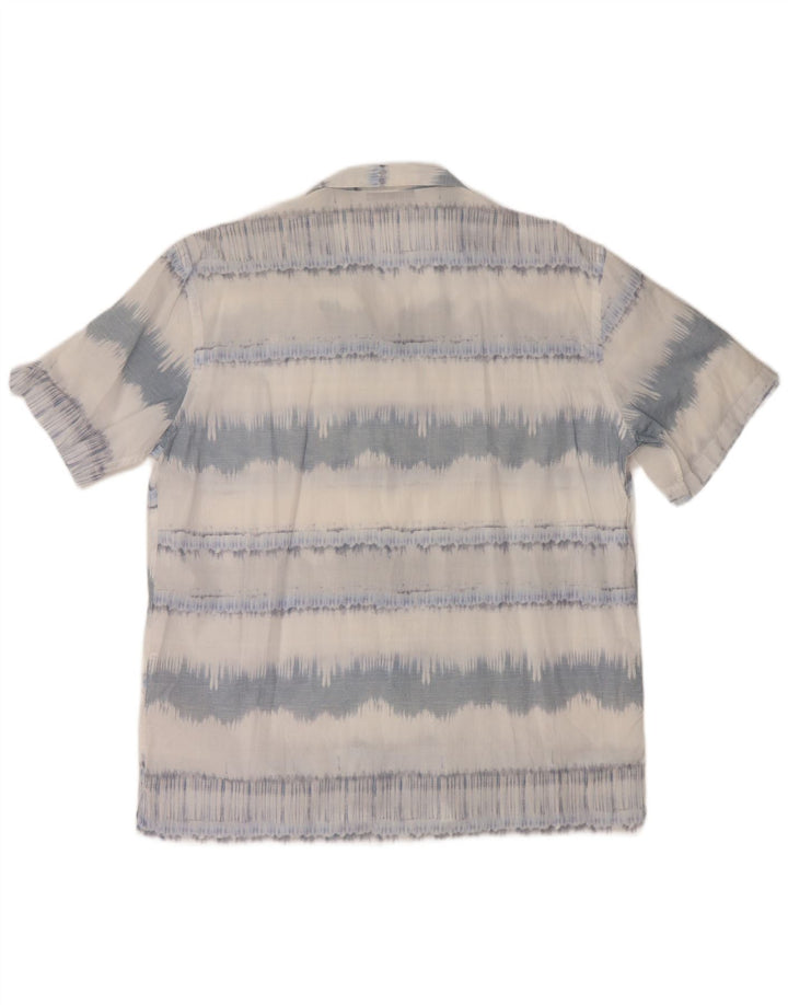 ZARA kortærmet herreskjorte XL blå stribet bomuld