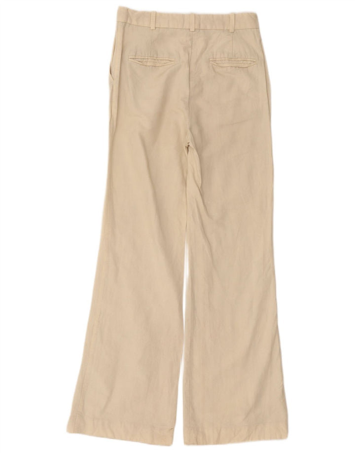Zara Dame Bootcut Chino Bukser XS W24 L30 Beige