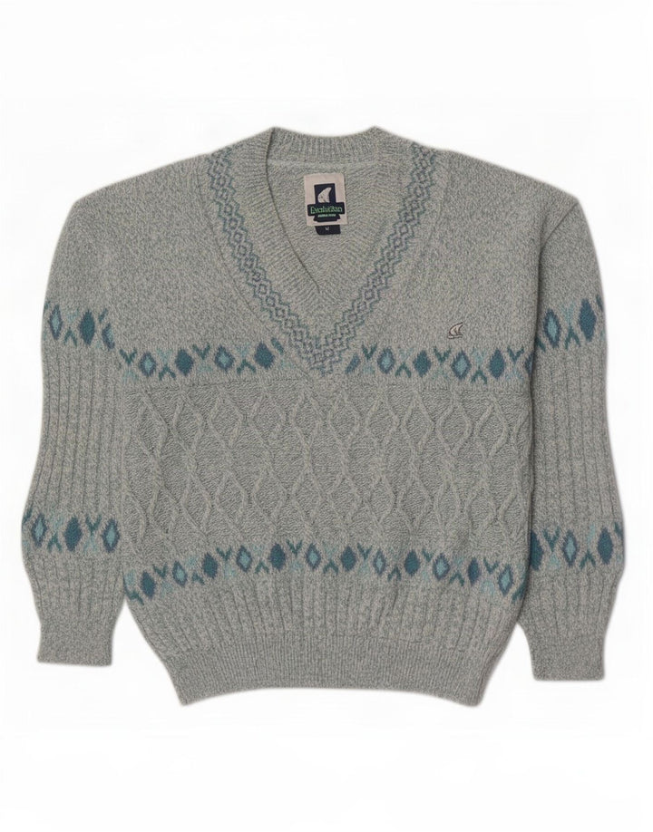 North Pole Herre Evolution V-hals sweater Medium Blå Geometrisk