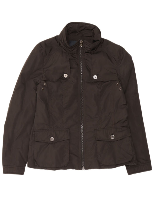 Zara Womens Utility Jacket UK 16 Large Black Polyester