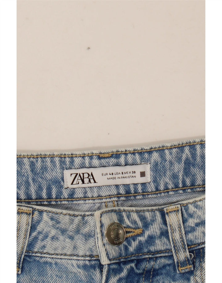 ZARA denimshorts til kvinder EU 40 Medium W30 Blå