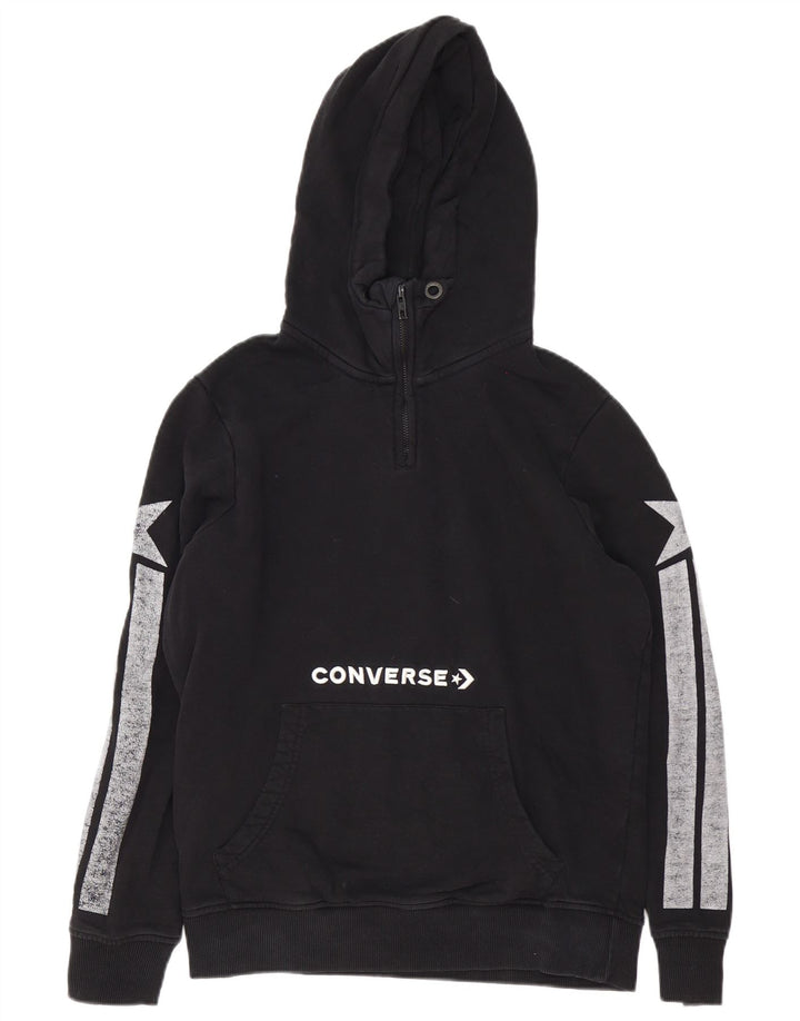Converse Herre lynlåshals Grafisk hættetrøje Jumper Medium Sort Colourblock