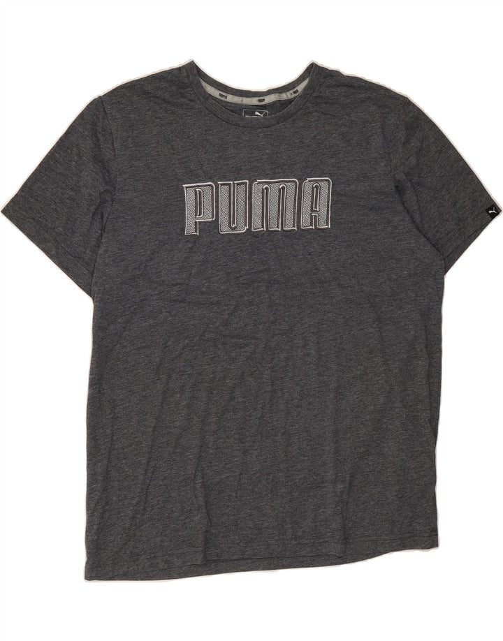 PUMA Mens Graphic T-Shirt Top XL Grey Polyester Vintage Puma and Second-Hand Puma from Messina Hembry 