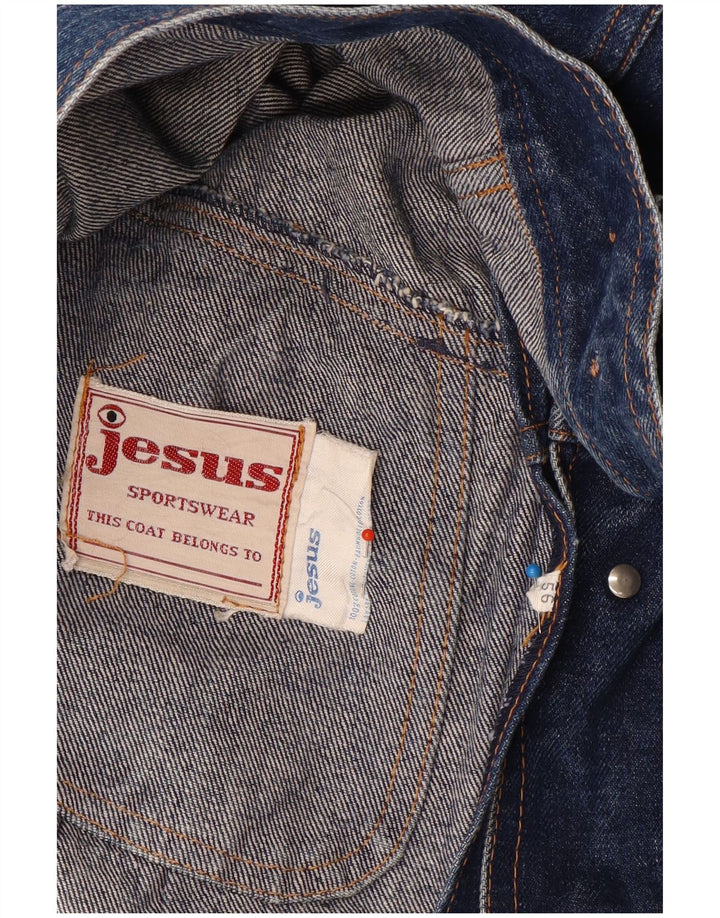 Jesus Herre denimjakke UK 38 Medium Blue Cotton