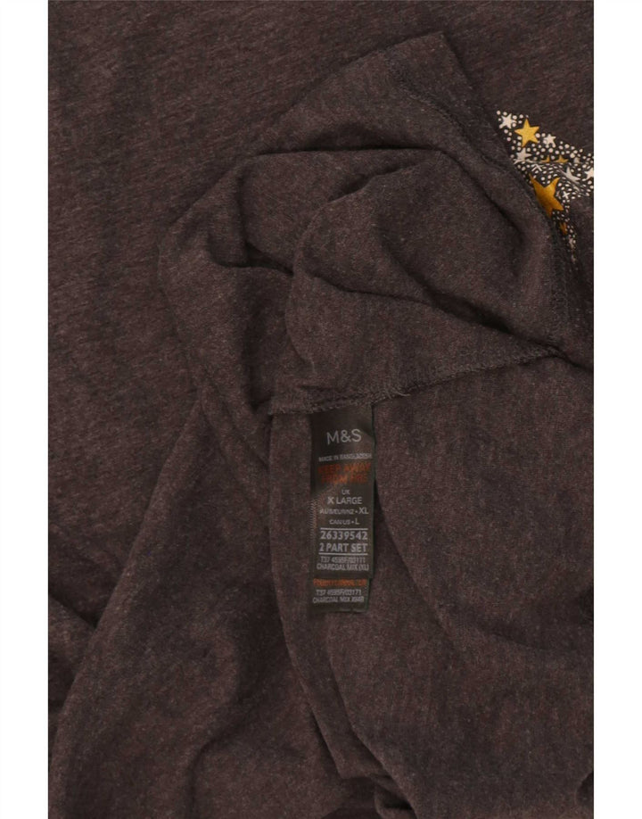 Marks & Spencer Dame Oversized grafisk top Langærmet UK 18 XL Grå