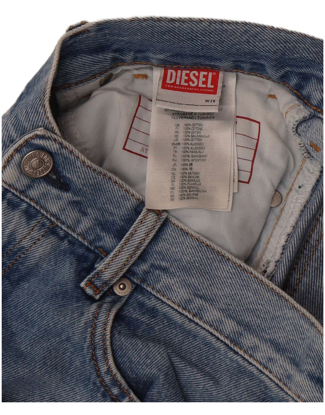 Diesel Herre Slim Jeans W28 L32 Blå Bomuld