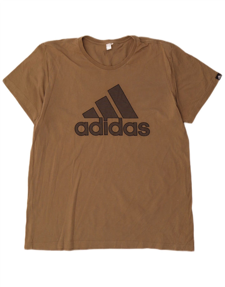 Adidas Grafisk T-shirt top til mænd, stor brun