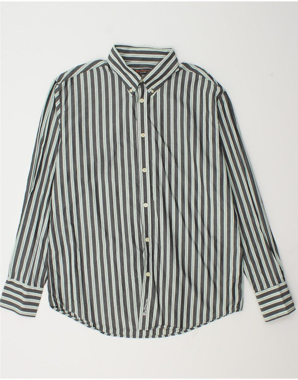 Ben Sherman herreskjorte XL gråstribet bomuld