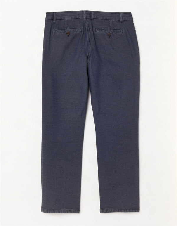 Boden Womens Straight Chino Trousers UK 14 Large W34 L27 Navy Blue Cotton