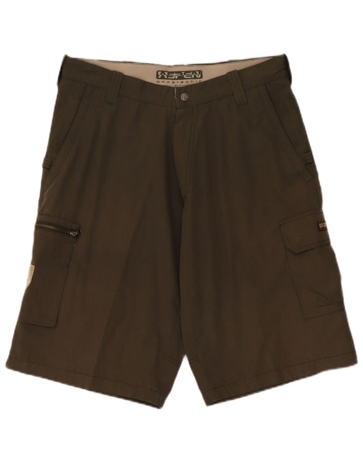 Aspen Herre Cargo Shorts IT 50 Large W34 Khaki Cotton