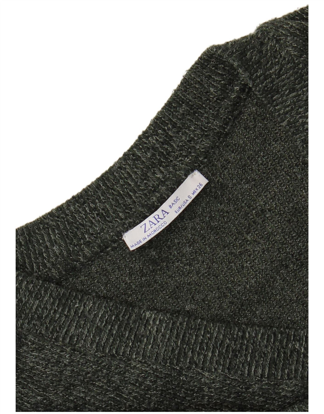 Zara Dame V-hals sweater UK 10 Small Grå