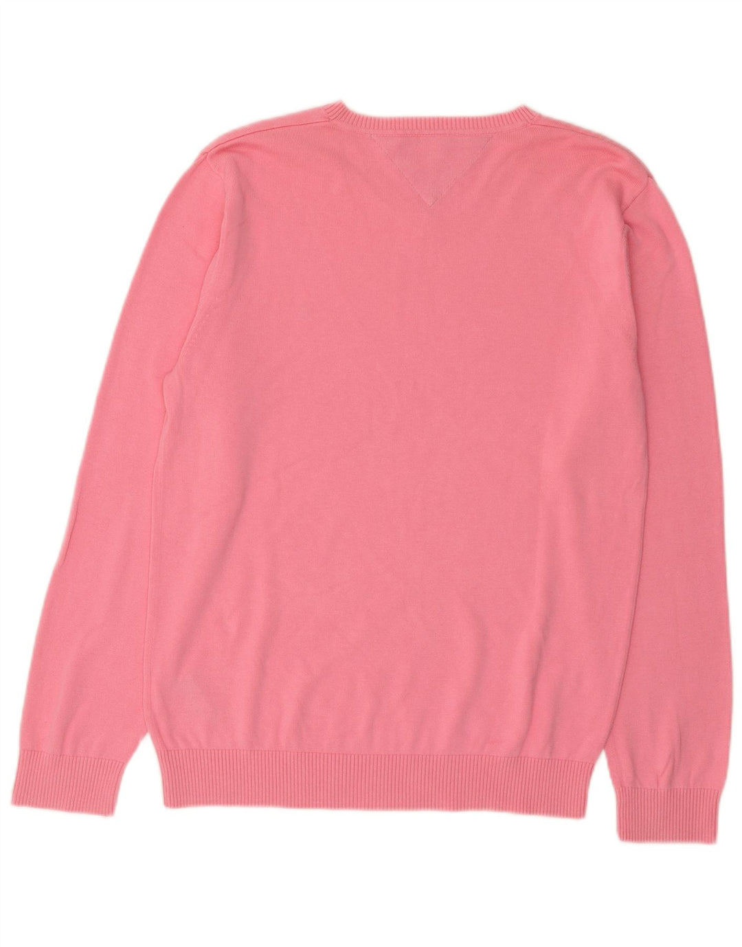 Tommy Hilfiger Herre V-hals sweater Stor Pink Bomuld