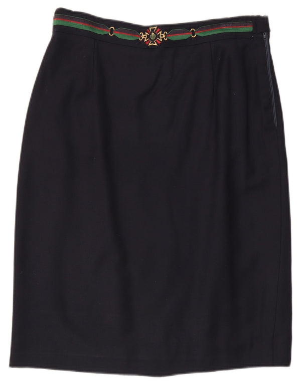 Marly's Womens Pencil Skirt IT 48 XL W32 Marineblå