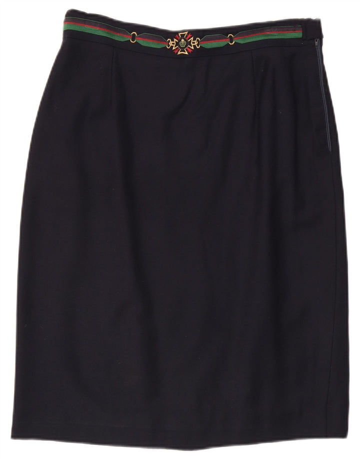 Marly's Womens Pencil Skirt IT 48 XL W32 Marineblå