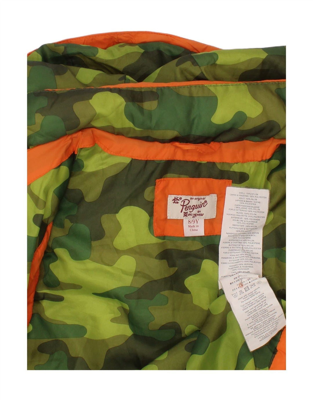 pingvin drenge hætte polstret Gilet 8-9 år orange polyester