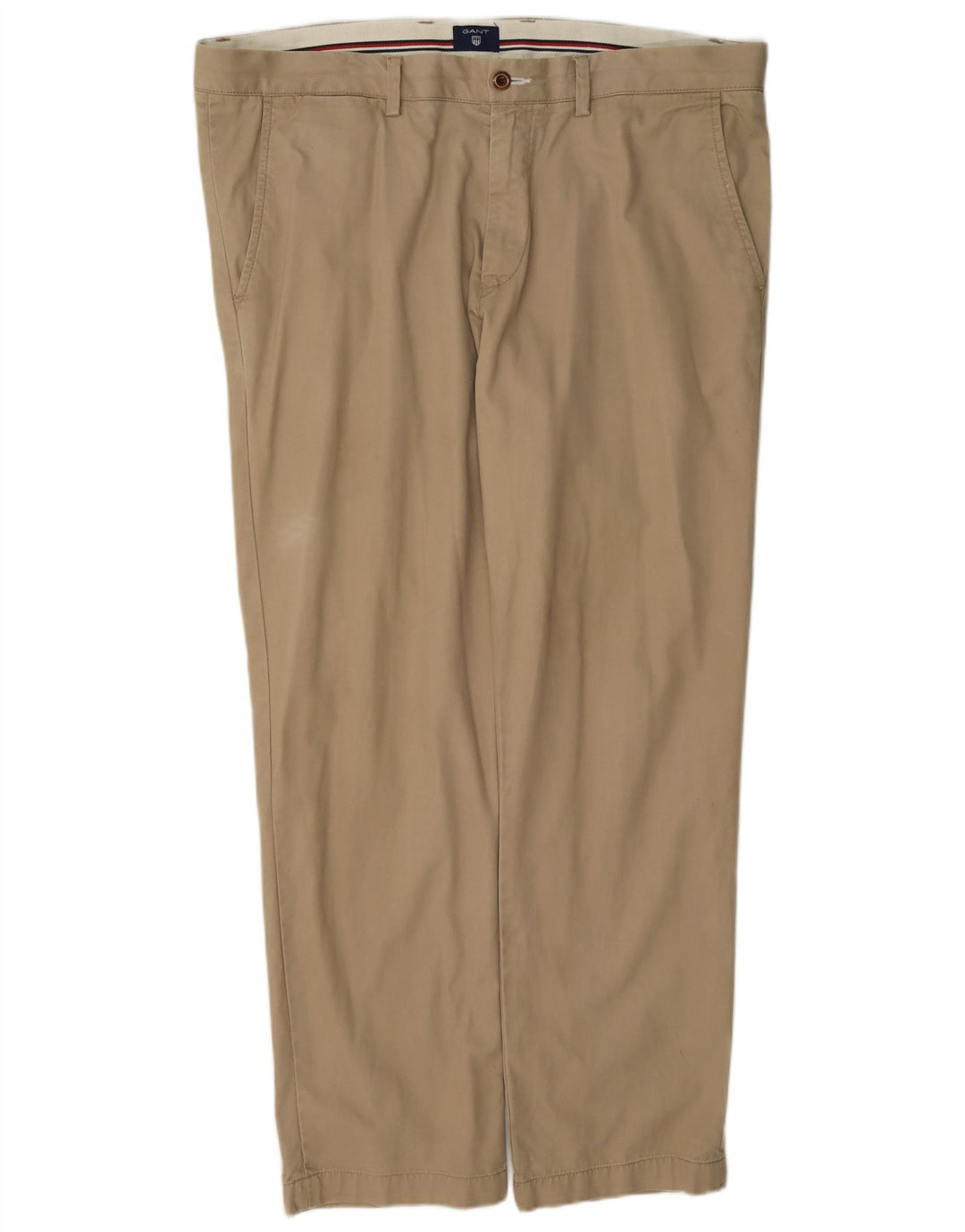 Gant Herre Lige Regular Chino Bukser W40 L32 Beige Bomuld