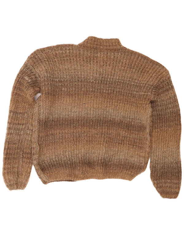 Vintage dame cardigan sweater UK 16 Large Brown Flecked