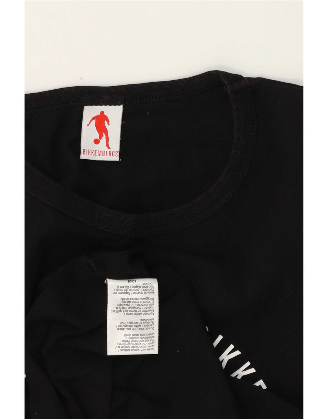 Bikkembergs Herre Grafisk T-Shirt Top Lille Sort Bomuld
