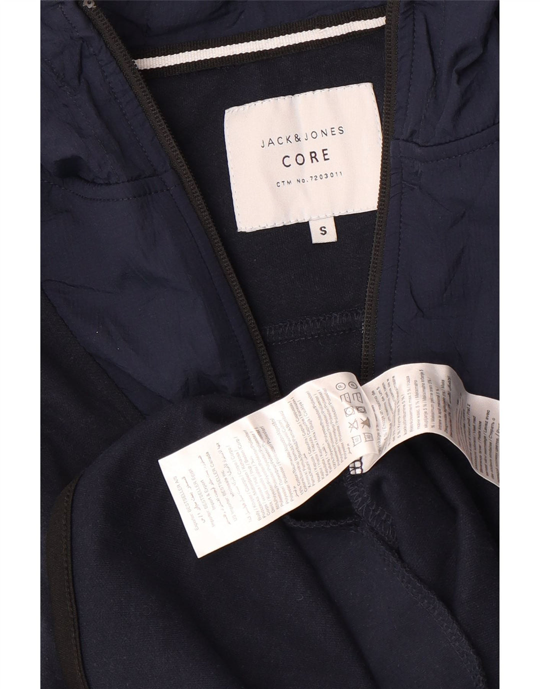 Jack & Jones Herre lynlås hættetrøje Jumper lille marineblå polyester