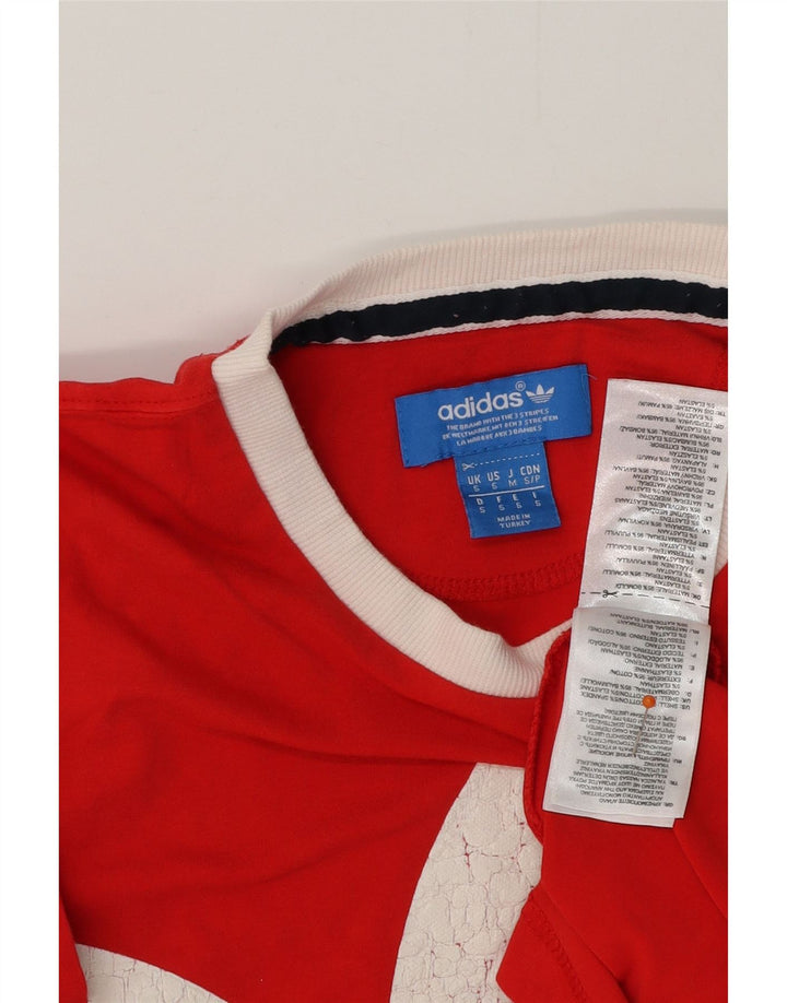 ADIDAS grafisk t-shirt til mænd, lille rød bomuld