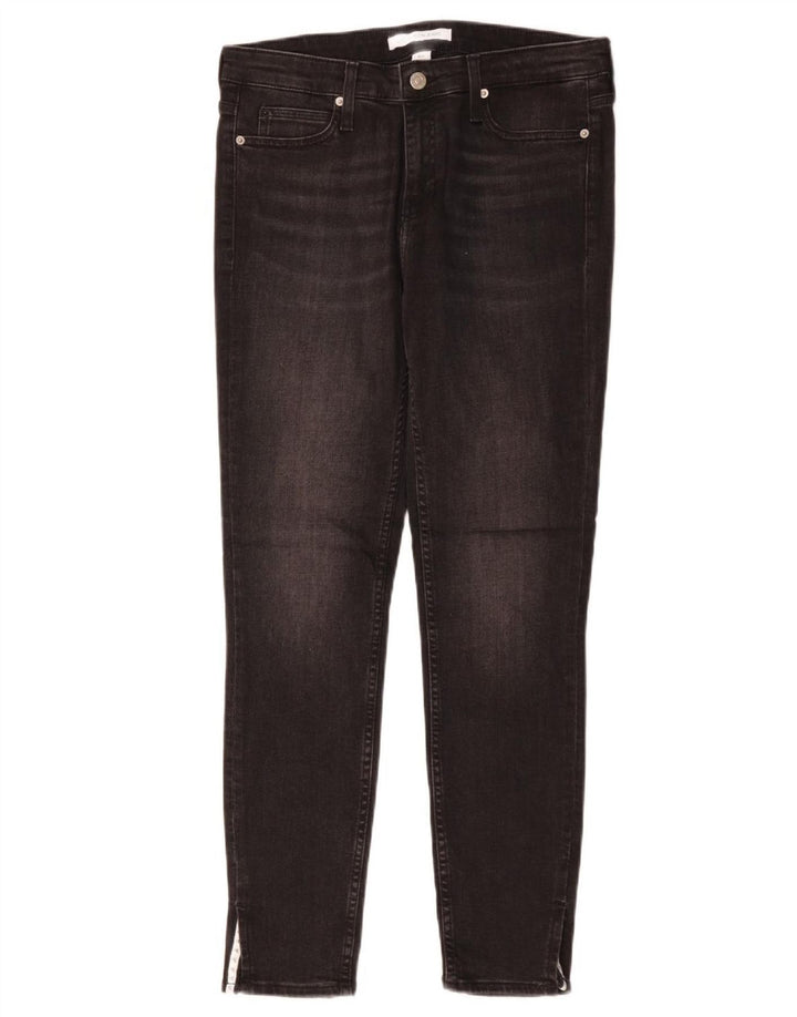 CALVIN KLEIN Dame Skinny Jeans W29 L28 Sort Bomuld