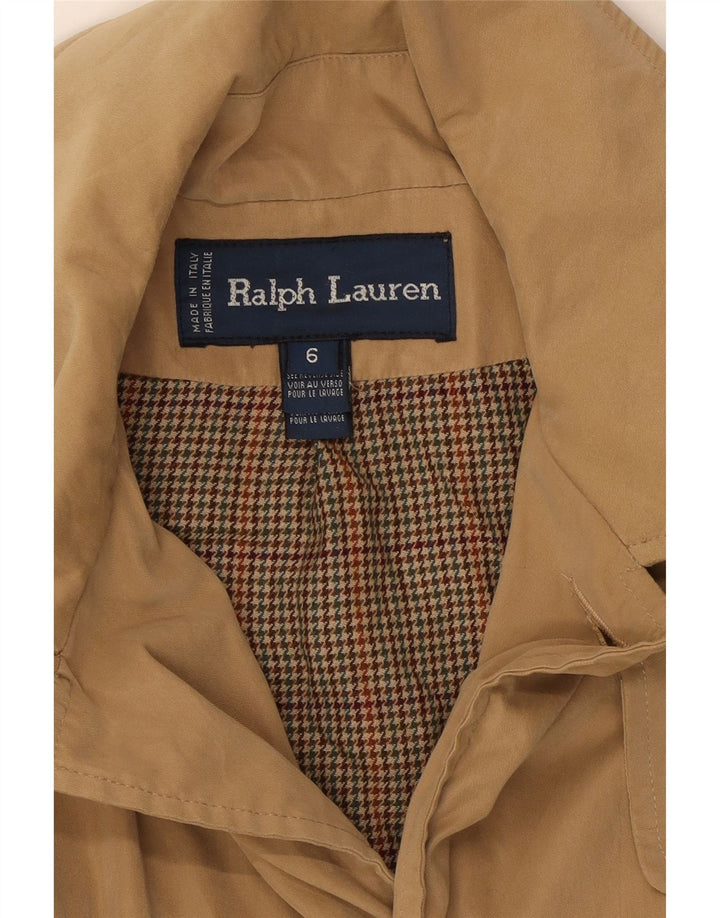 Ralph Lauren Dame Loose Fit Overfrakke US 6 Medium Beige Uld