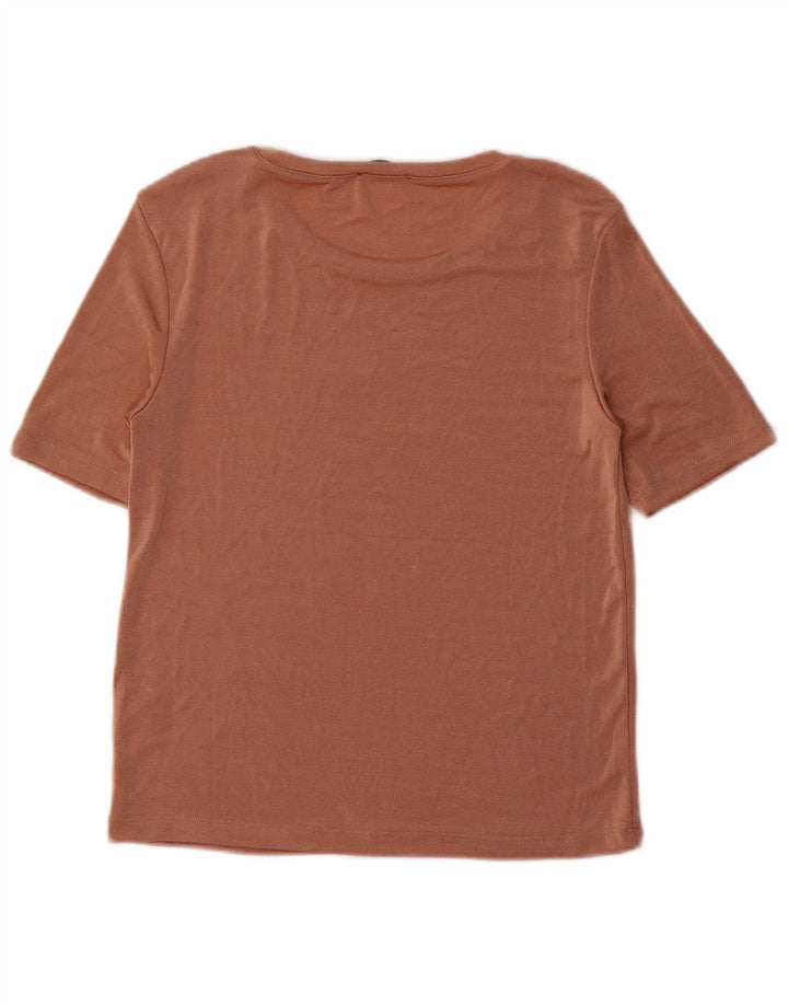 Zara Dame T-Shirt Top UK 12 Medium Pink Polyester