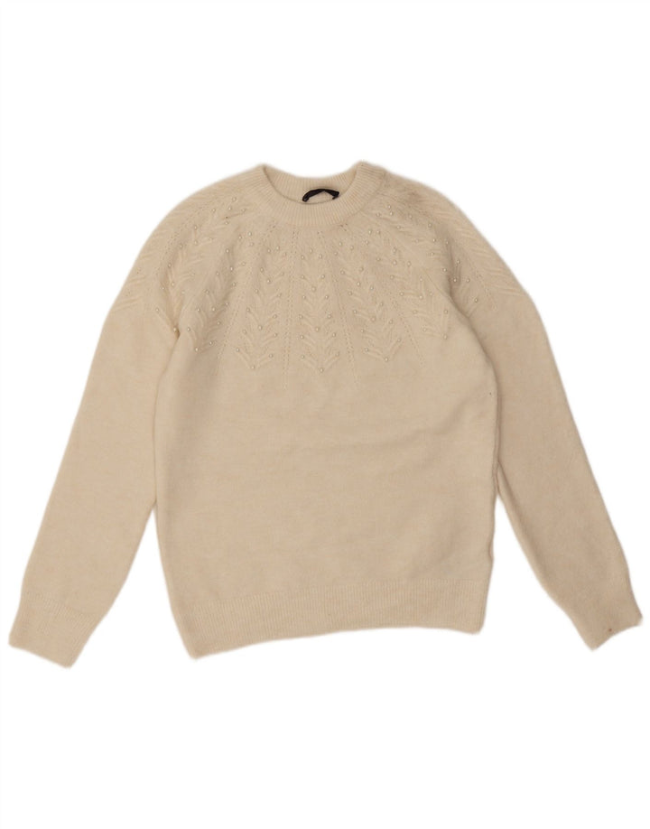 Marks & Spencer Dame sweater med rund hals DK 10 Small Off White