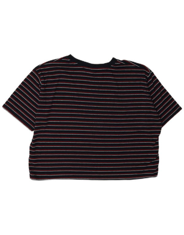 Topshop Dame Oversized T-Shirt Top UK 16 Stor Marineblå Stribet