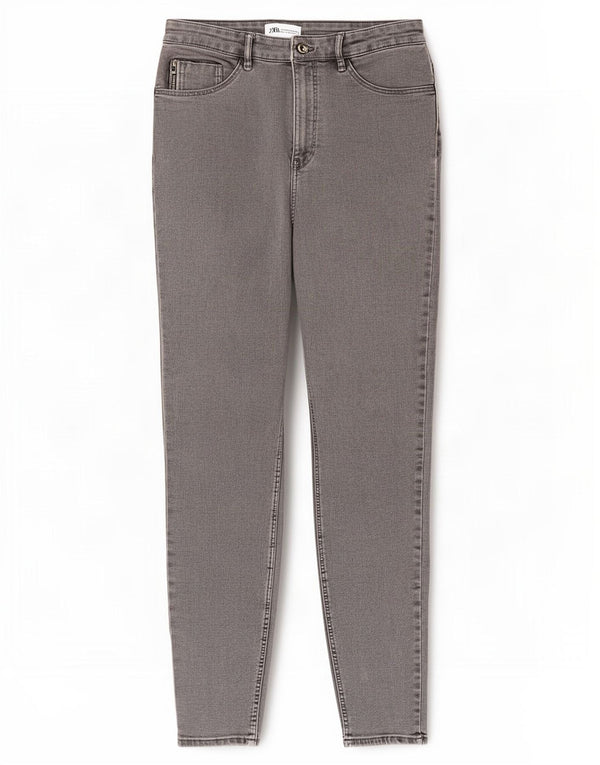 Zara Dame Skinny Jeans EU 42 Large W32 L27 Grå Bomuld