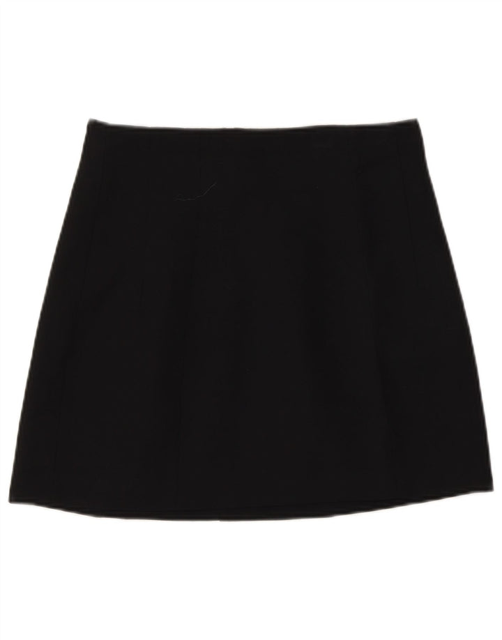 Zara Dame Mini Nederdel Small W26 Sort Polyester