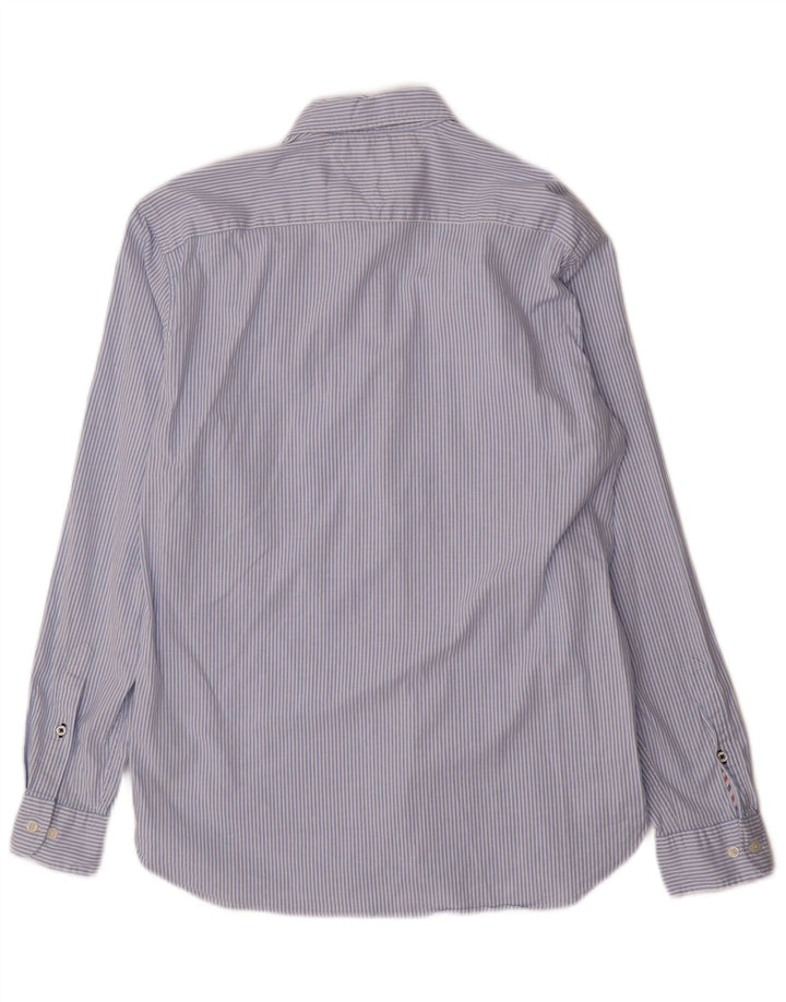 TOMMY HILFIGER Herre Regular Fit skjorte Medium Blue Pinstripe Bomuld