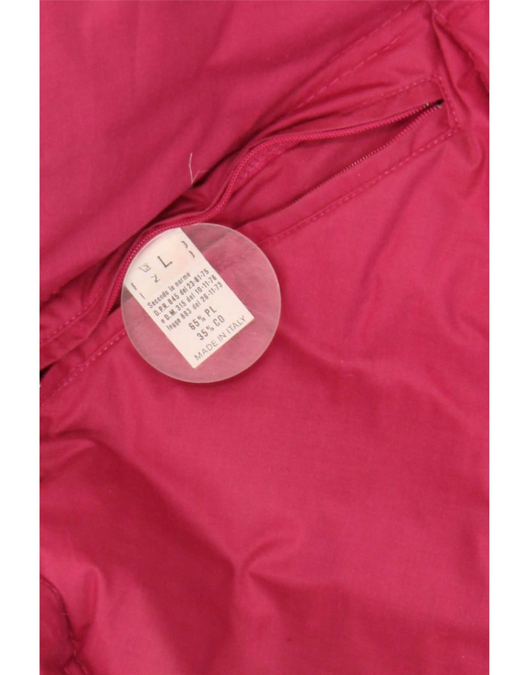 Vintage polstret vendbar skijakke til mænd UK 40 Large Pink Polyester