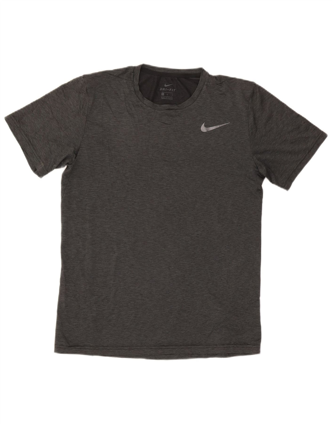Nike Herre Dri Fit T-shirt Top Medium Grey Flecked Polyester