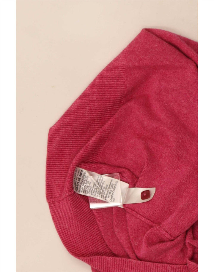 Marks & Spencer Dame Crop Flæser Front Cardigan Sweater UK 8 Small Pink