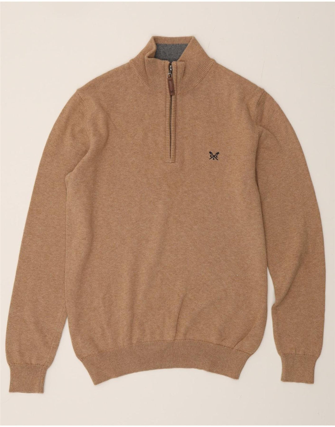 Crew tøj Herre lynlås-hals sweater lille beige bomuld