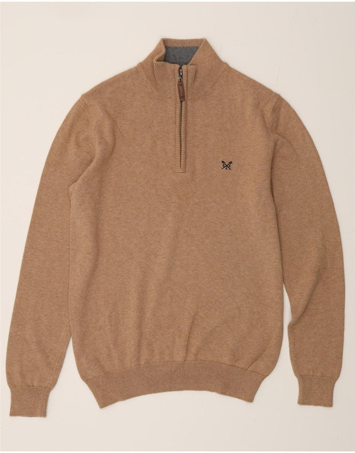 Crew tøj Herre lynlås-hals sweater lille beige bomuld