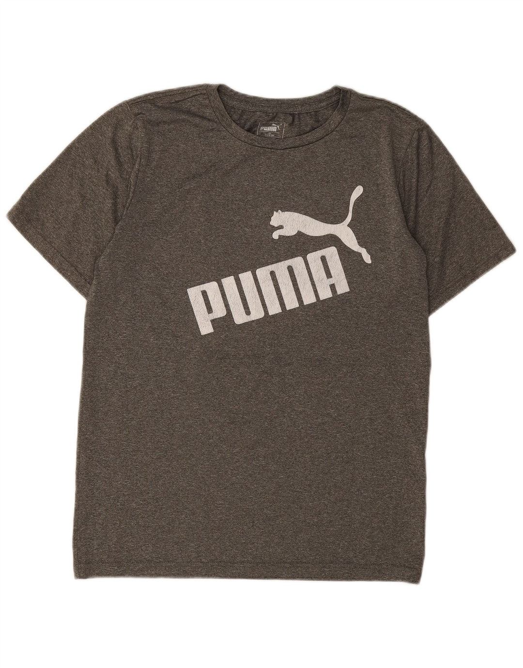 PUMA Boys Graphic T-Shirt Top 15-16 Years XL Grey Polyester