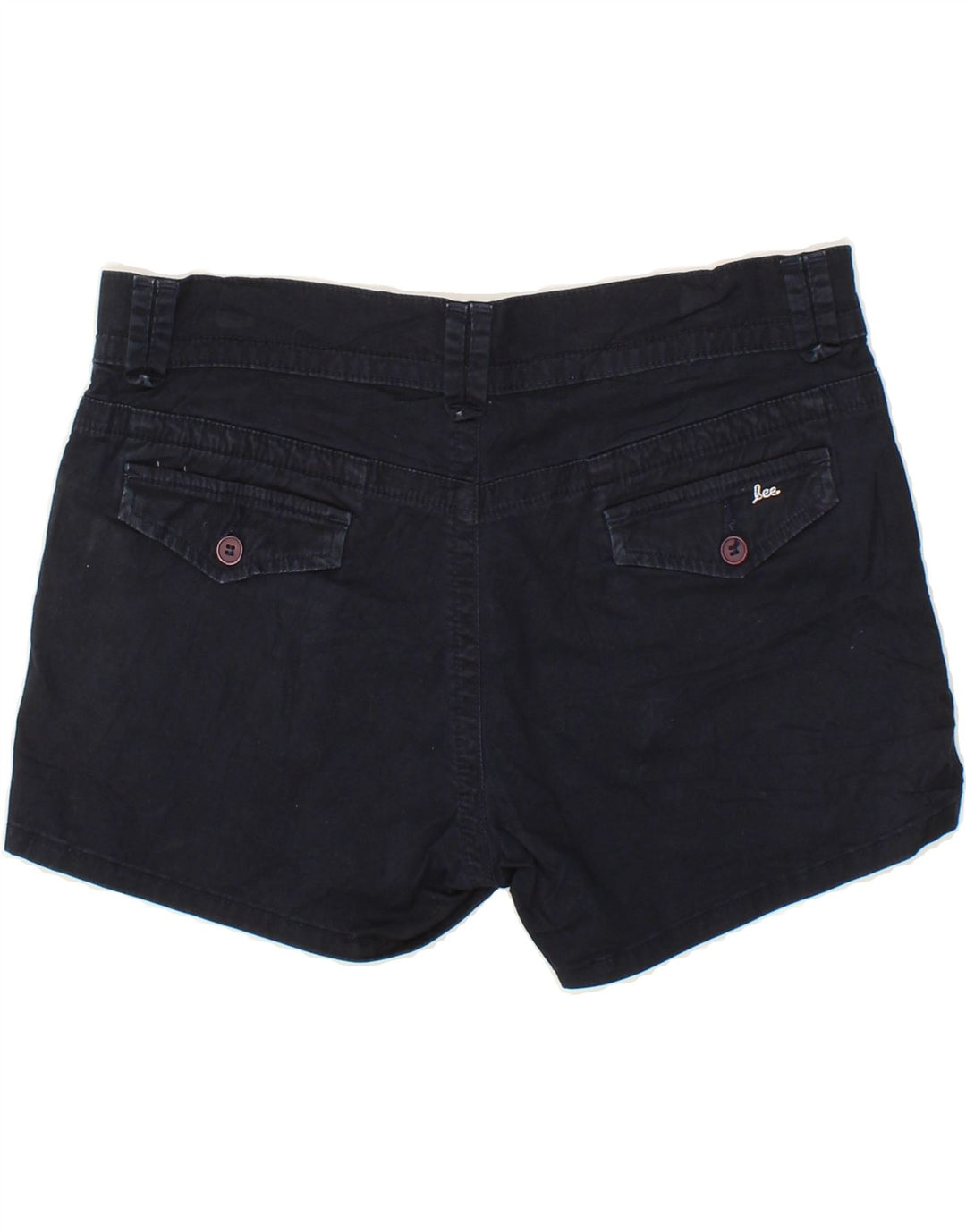 LEE Womens Hot Pants US 6 Medium W30  Navy Blue Cotton Vintage Lee and Second-Hand Lee from Messina Hembry 