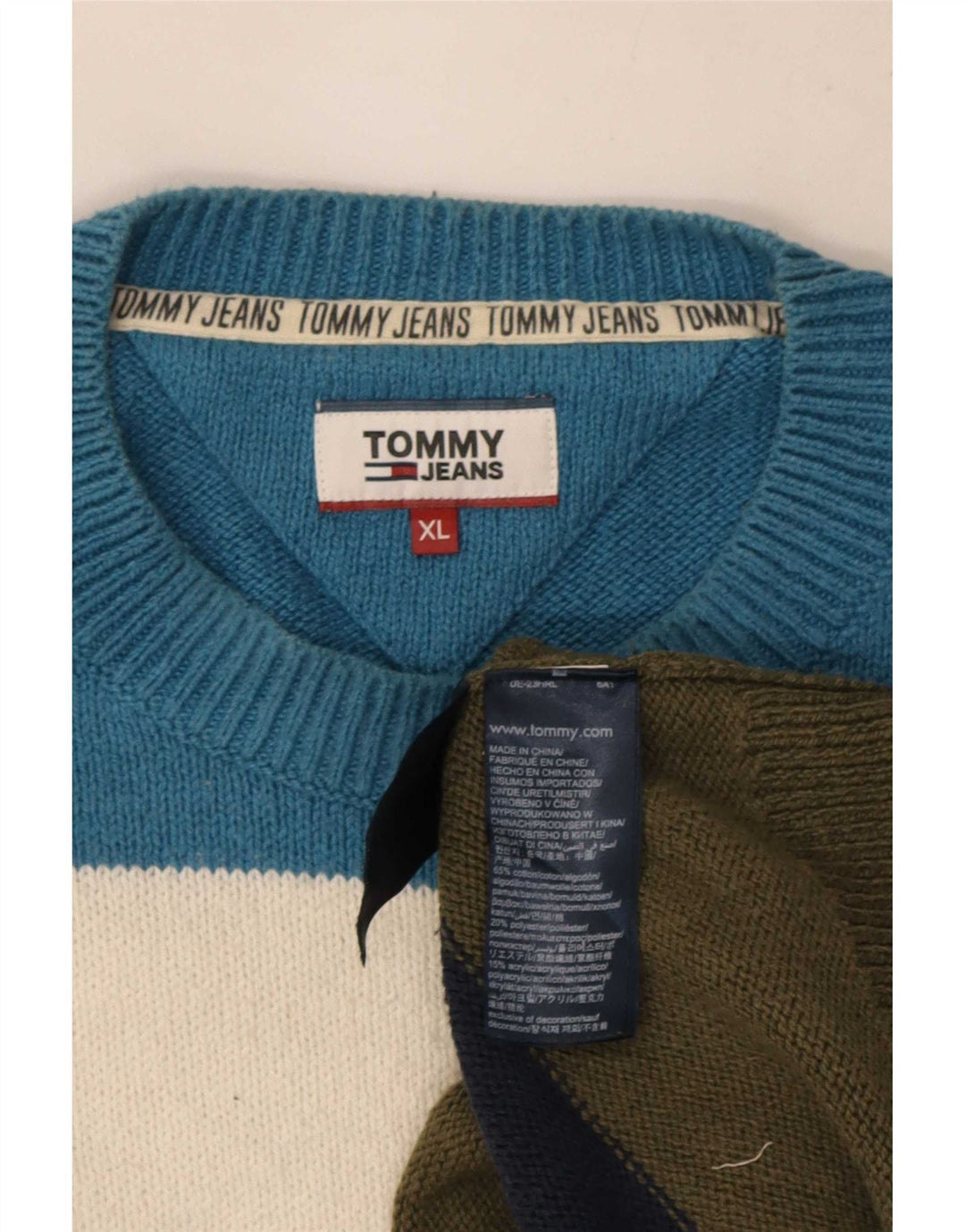 Tommy Hilfiger Herre Crew Neck Jumper Sweater XL Flerfarvet Stribet