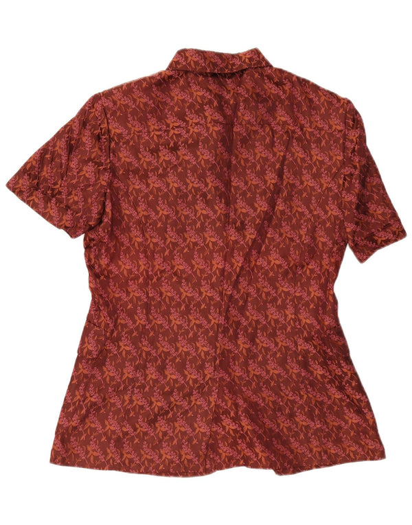 Sportmax Dame Kortærmet Blazer Jacket UK 12 Medium Brown Floral