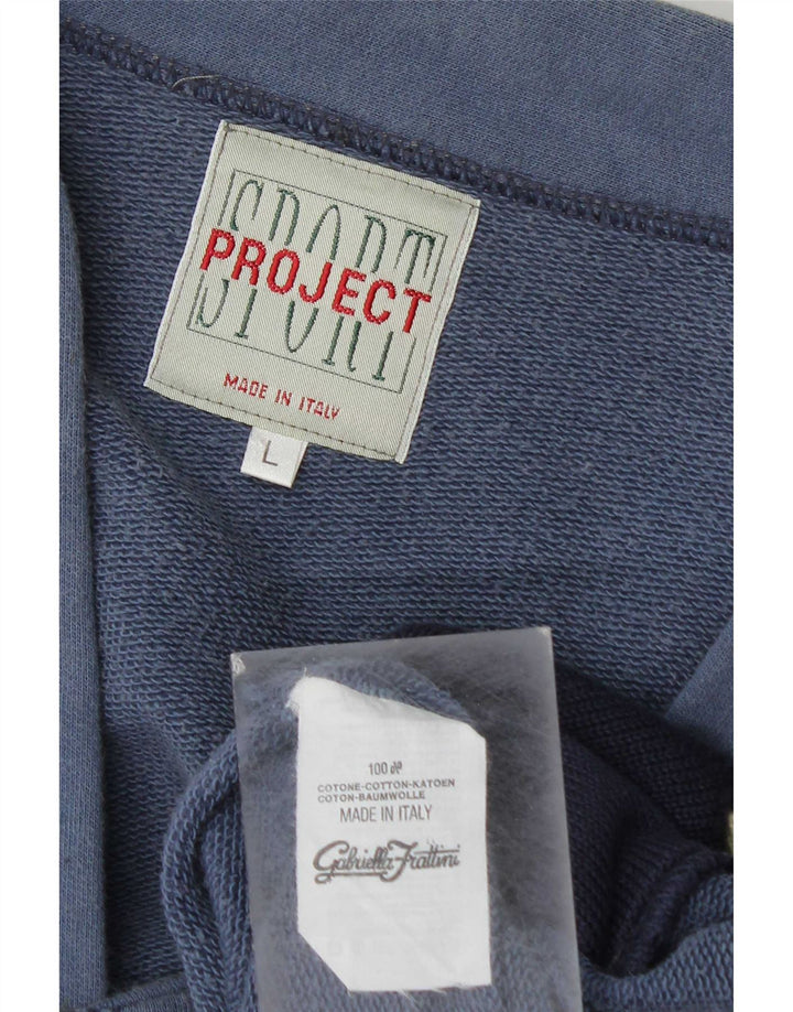 Sport Project Herre Cardigan Sweater Stor Blå Geometrisk Bomuld
