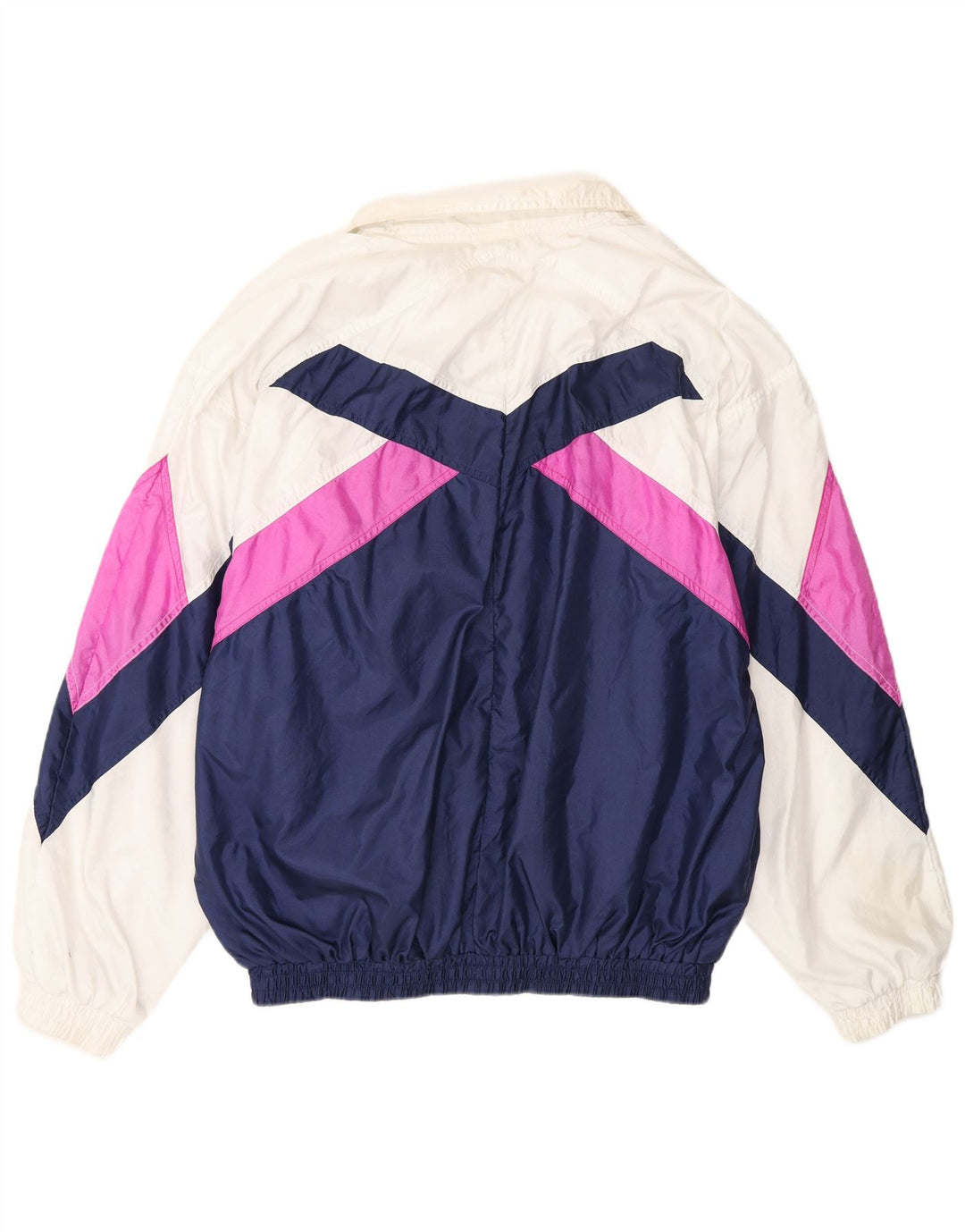 Vintage træningsdragt til mænd Topjakke Stor flerfarvet Colourblock Polyamid