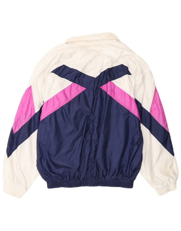Vintage træningsdragt til mænd Topjakke Stor flerfarvet Colourblock Polyamid