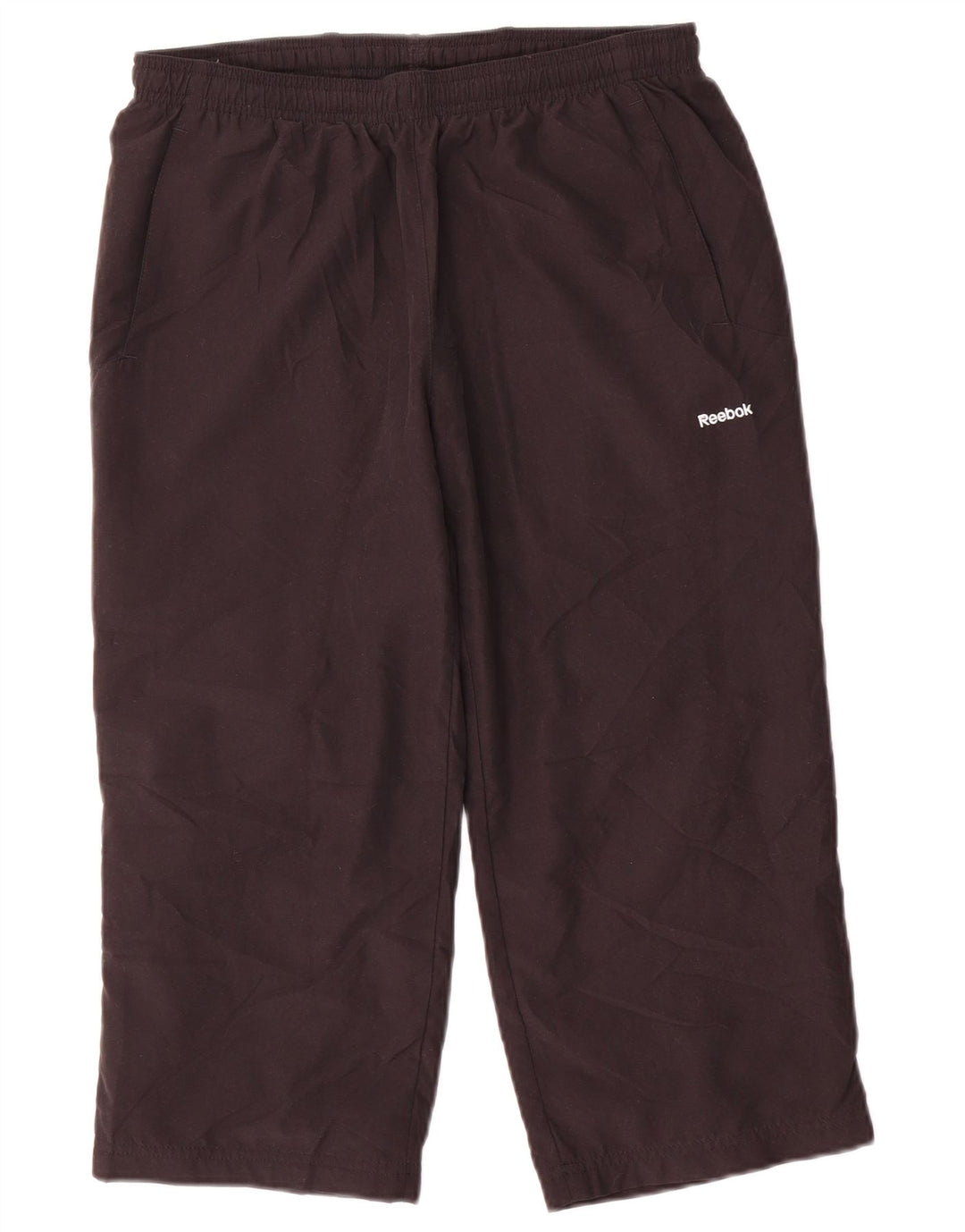 Reebok Dame Capri Træningsdragt Bukser UK 10 Small Black Polyester